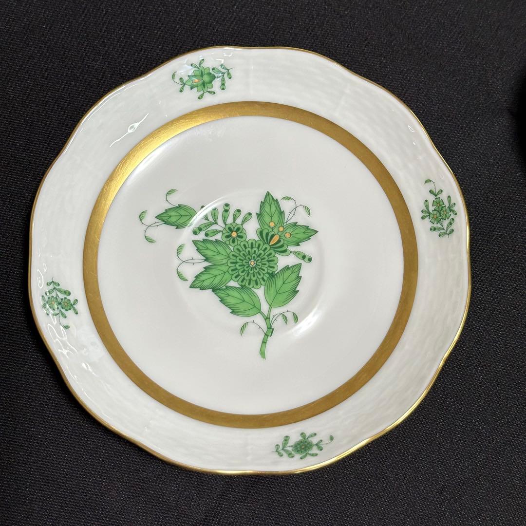 ヘレンド アポニーグリーンゴールド開窯190周年記念 ティーカップ