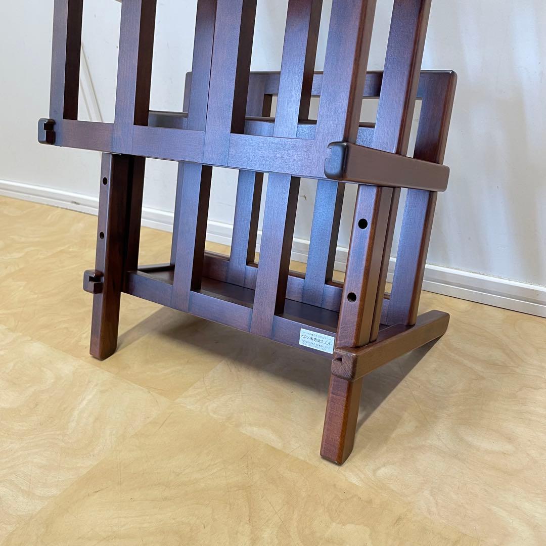 豊岡クラフト ３段マガジンラック ブックスタンド 雑誌立て 本立て 木製 ウッド