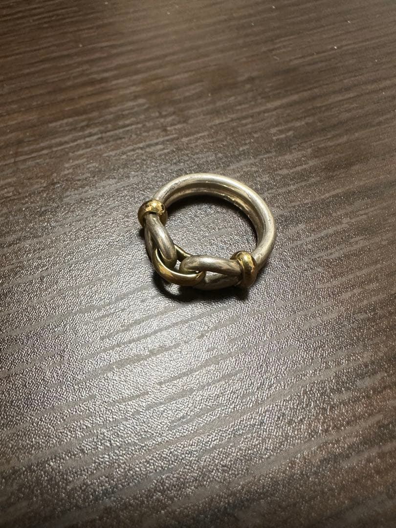 kensscratch 18k silver925 mixシルバーゴールドリング