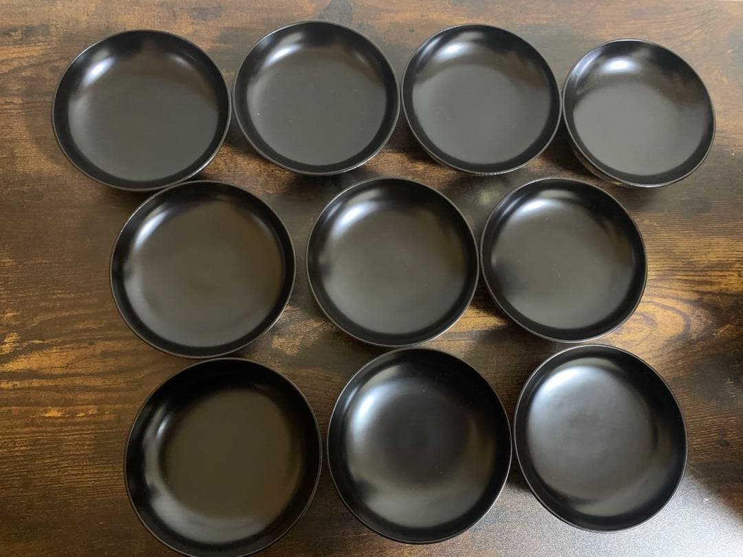 沈金蒔絵　木製漆塗吸物椀10客　時代物　お椀　汁椀　貝細工　芍薬　結び切り