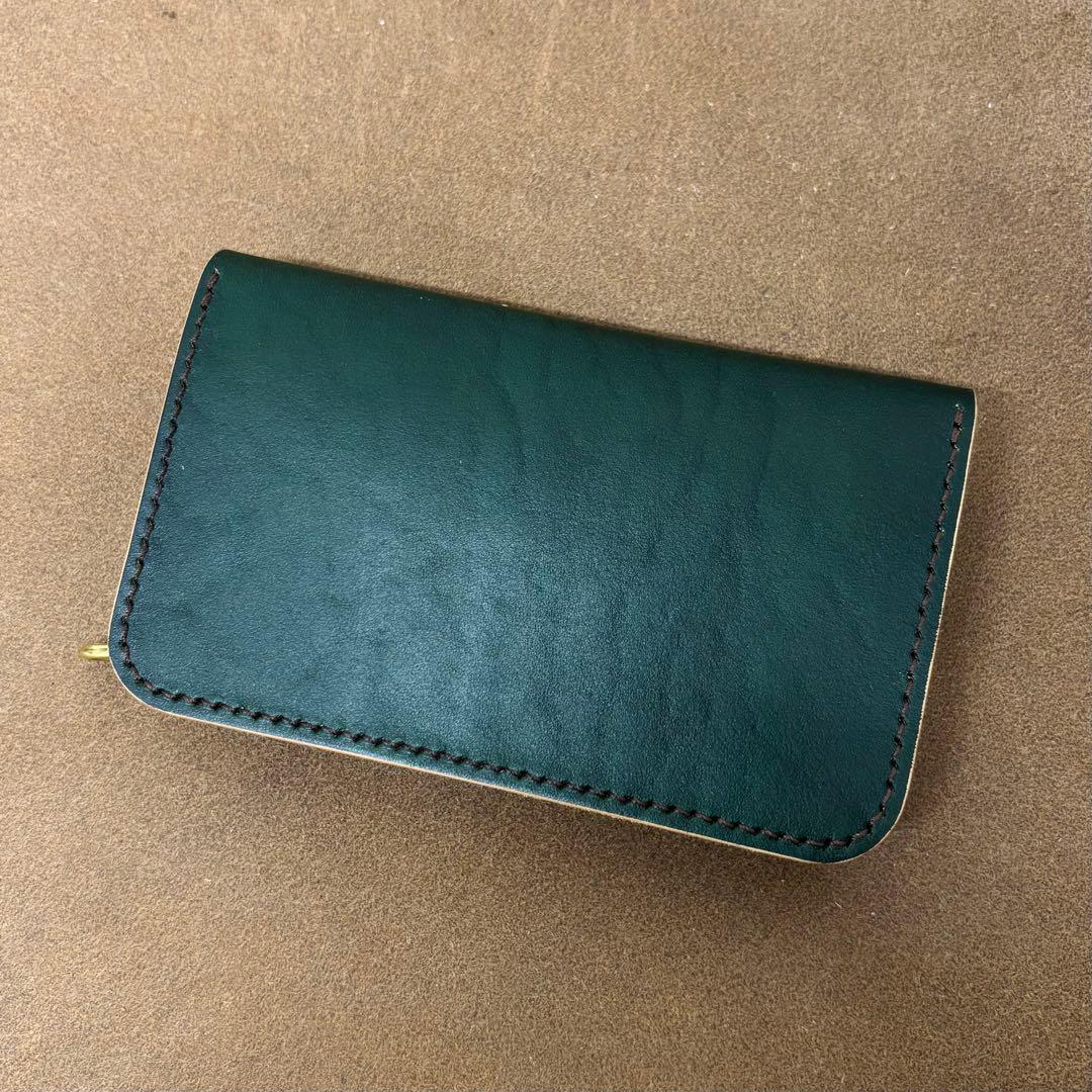 ホースハイド トラッカーウォレット ミドル 緑 3層 alps - メルカリ