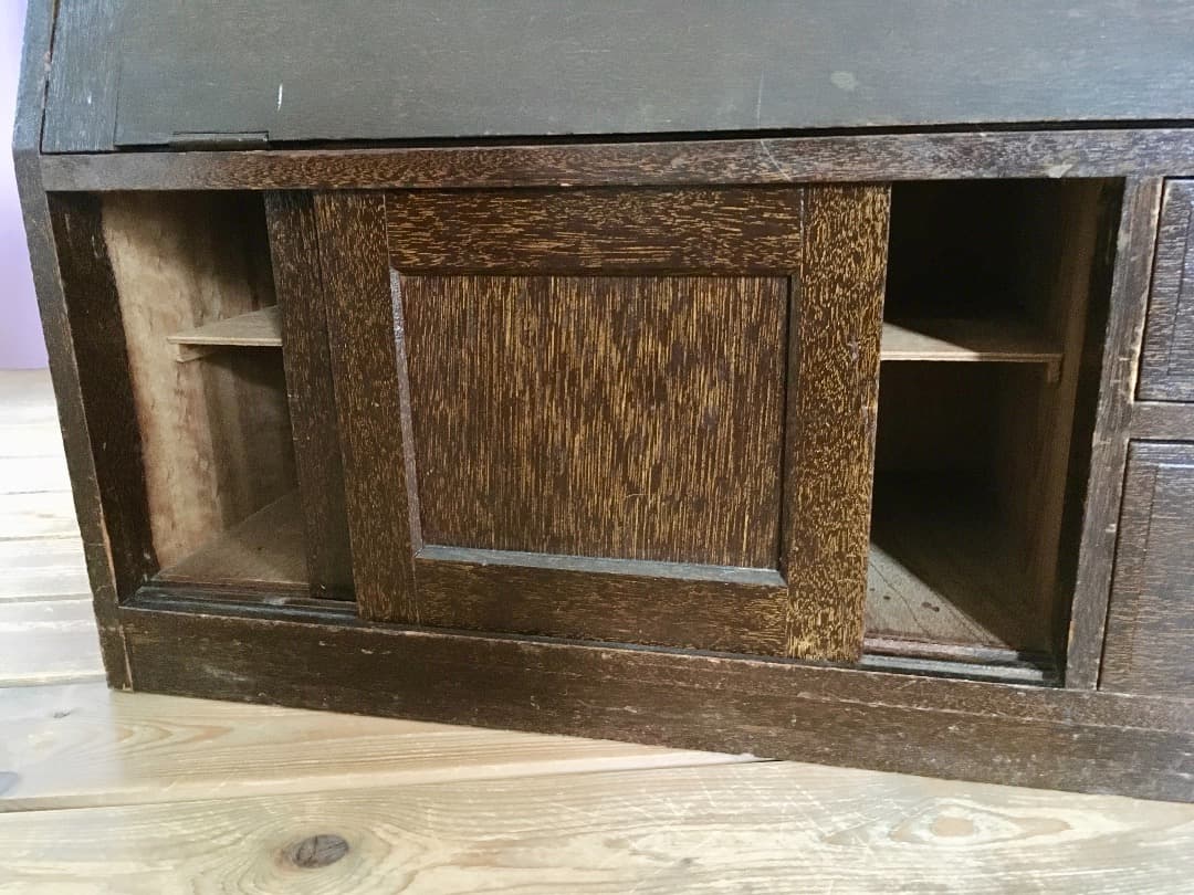 【 時代簿記机 】天然木 作業台 ☆☆ レトロアンティークビンテージ