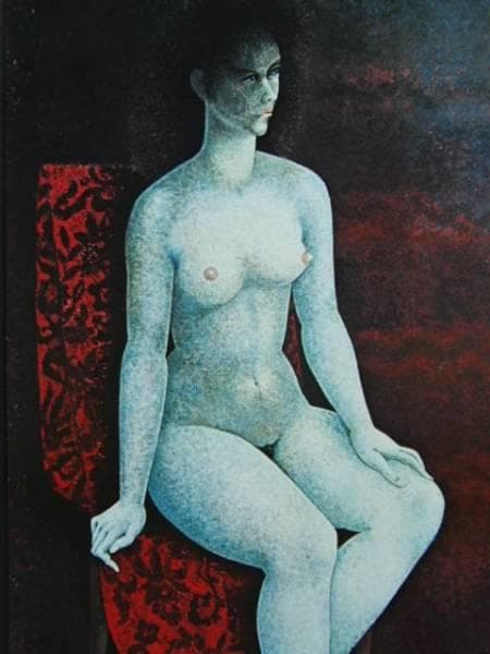 中村直人、裸婦、希少画集画、新品額装付、状態良好