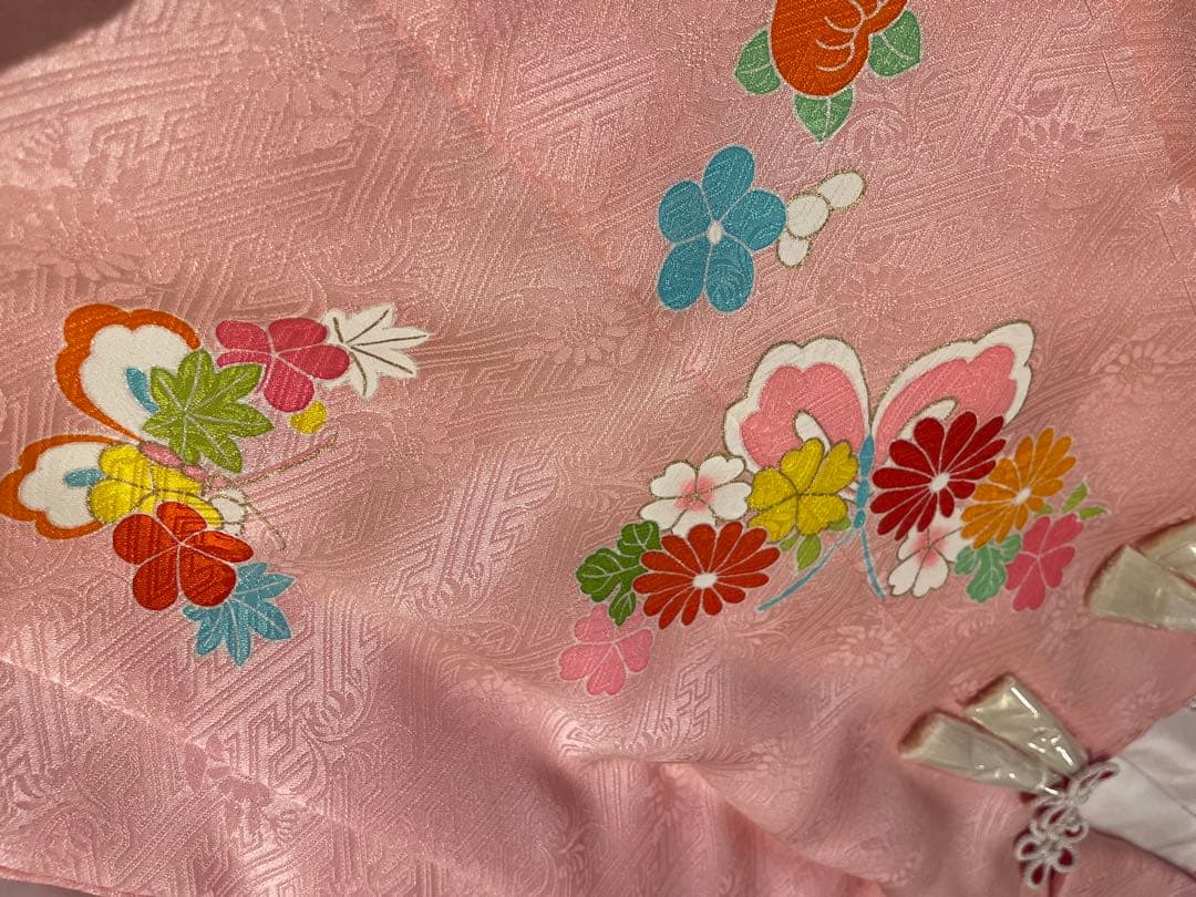 七五三　千總　被布　新品　花柄刺繍 ピンク衣装