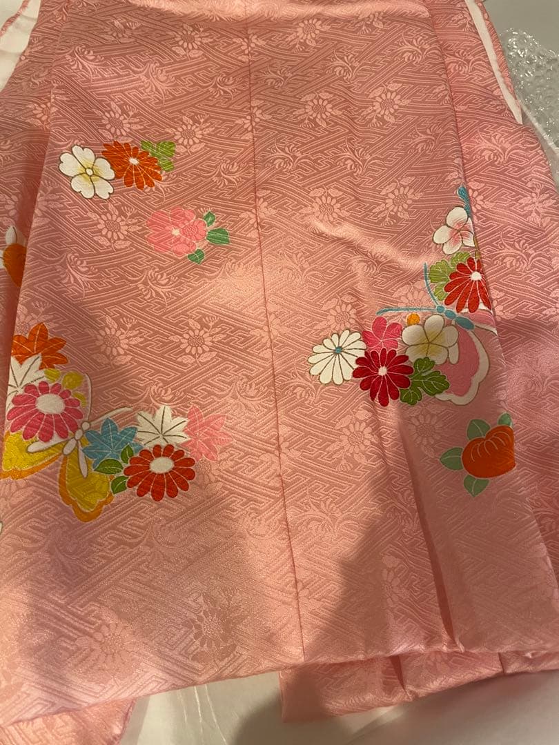 七五三　千總　被布　新品　花柄刺繍 ピンク衣装