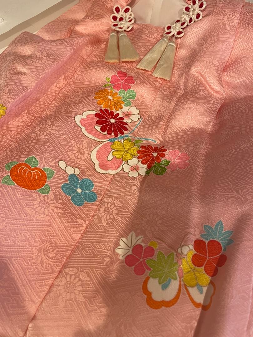 七五三　千總　被布　新品　花柄刺繍 ピンク衣装