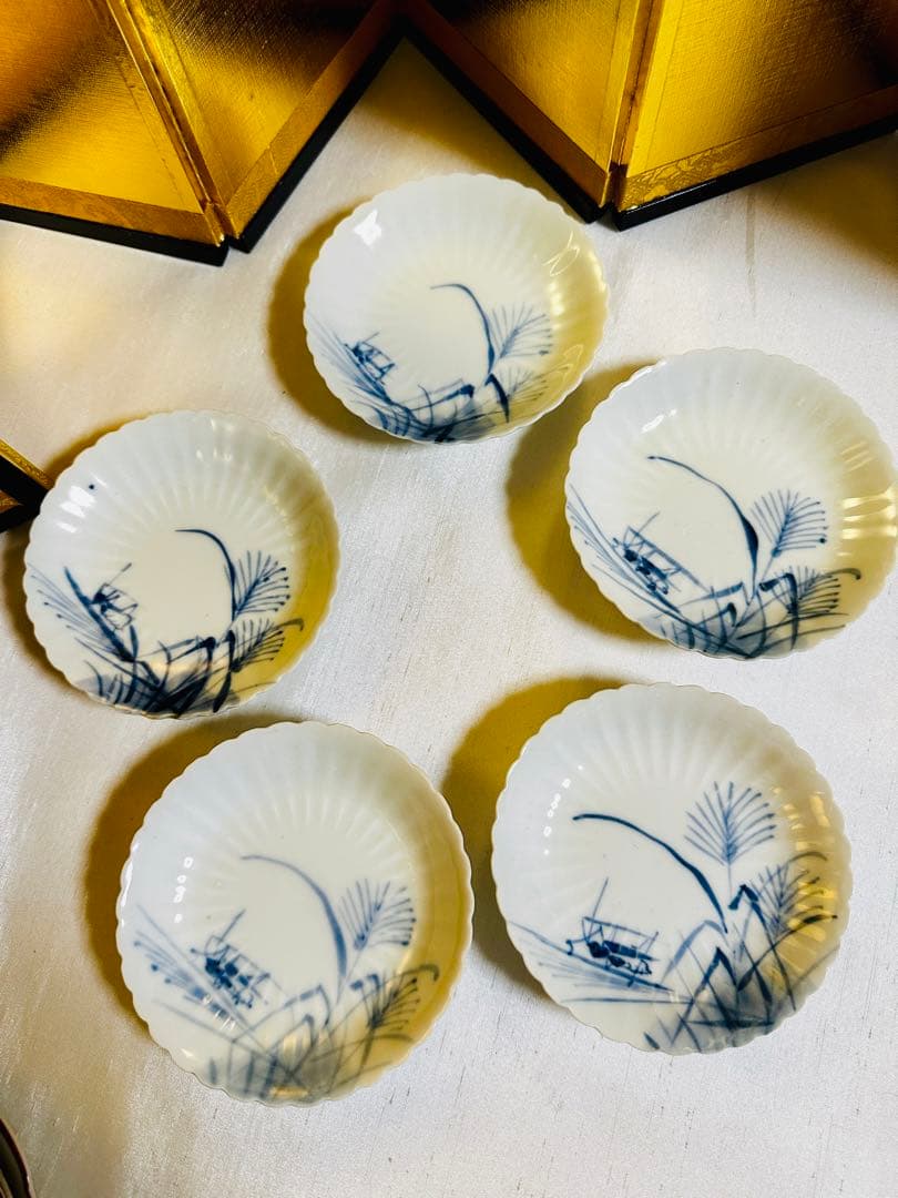 古伊万里　銘々皿　柿右衛門　様式　骨董　5枚