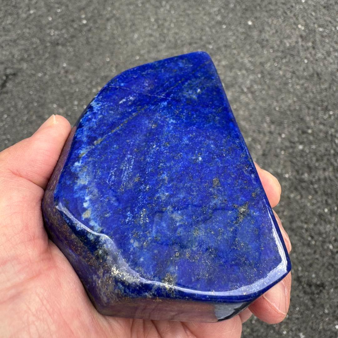 ☆ラピスラズリ☆5A☆引寄せ☆約431g☆アフガニスタン産☆天然無着色☆磨き原石