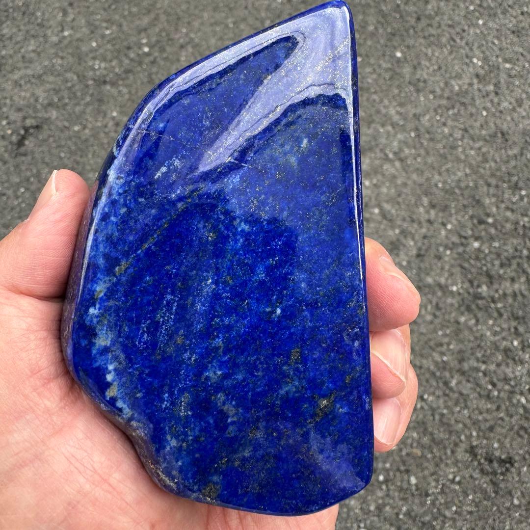 ☆ラピスラズリ☆5A☆引寄せ☆約431g☆アフガニスタン産☆天然無着色☆磨き原石