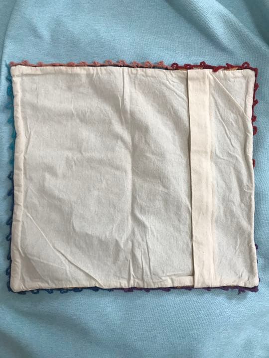 現地購入　ペルー刺繍　アルパカウール　クッションカバー 2枚組