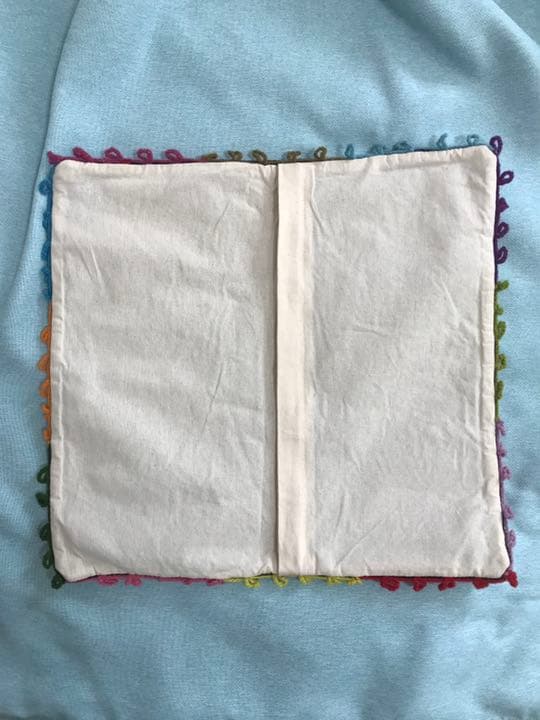 現地購入　ペルー刺繍　アルパカウール　クッションカバー 2枚組