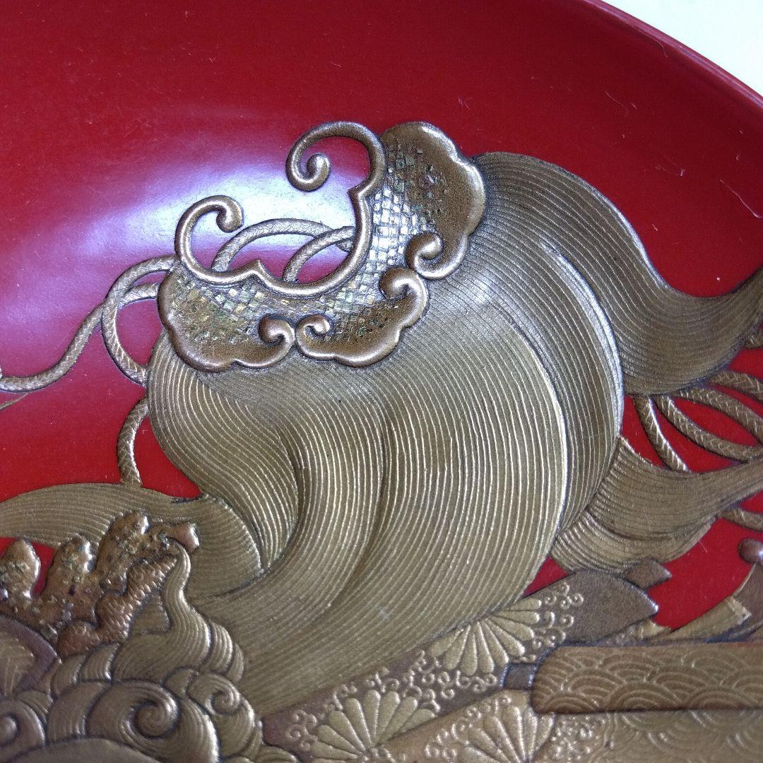 加賀蒔絵 高蒔絵祝い盃 三ッ組盃 漆芸 時代高級高蒔絵盃 大正期 黒塗共