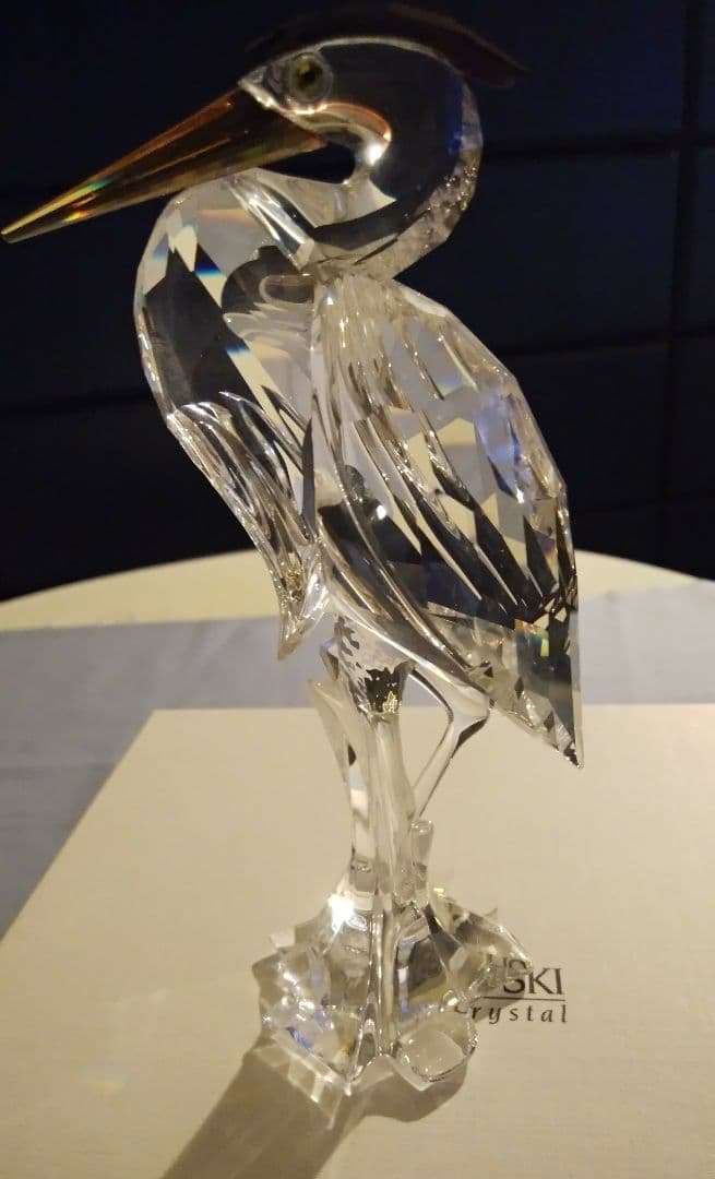 スワロフスキー　SWAROVSKI サギ　クリスタルガラス