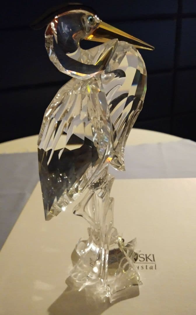 スワロフスキー　SWAROVSKI サギ　クリスタルガラス