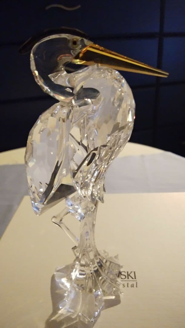 スワロフスキー　SWAROVSKI サギ　クリスタルガラス