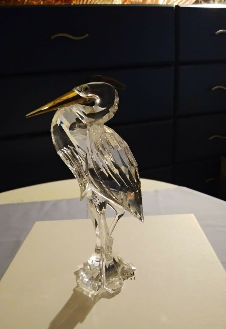 スワロフスキー　SWAROVSKI サギ　クリスタルガラス