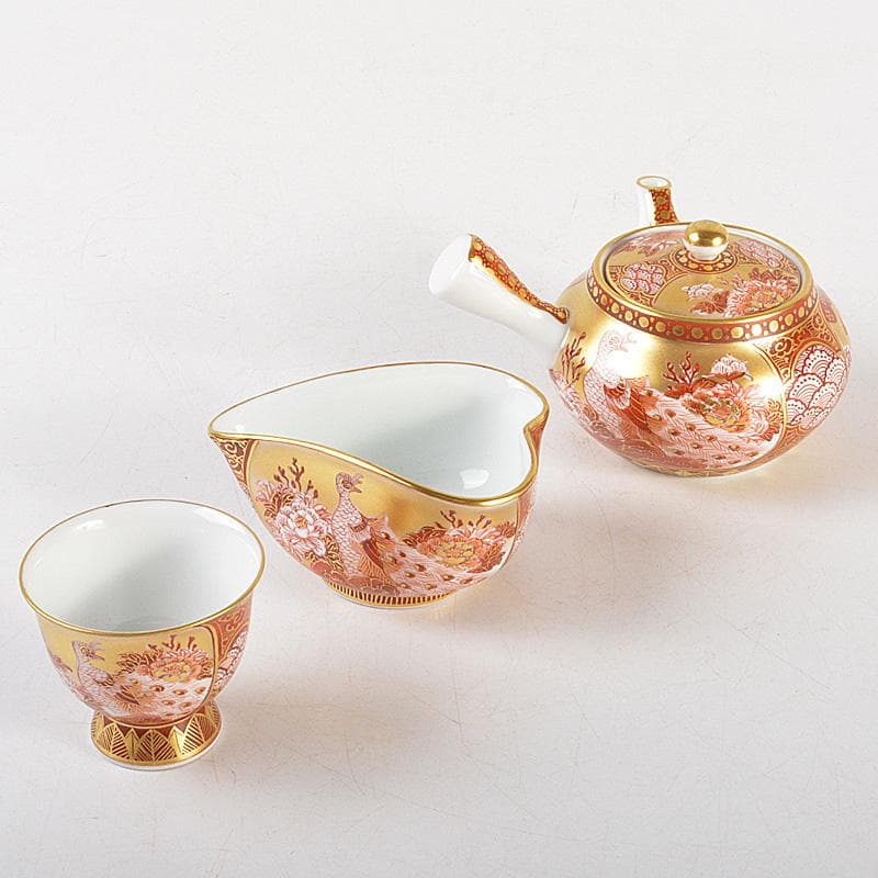 九谷焼錦生窯本多順一作小茶器揃急須煎茶碗五客湯冷共箱GR7272–mercari