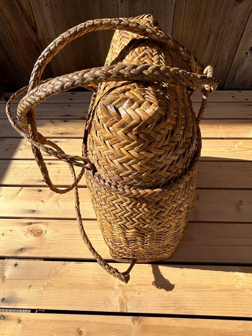 竹のリュック　天然素材 バックパック 中型