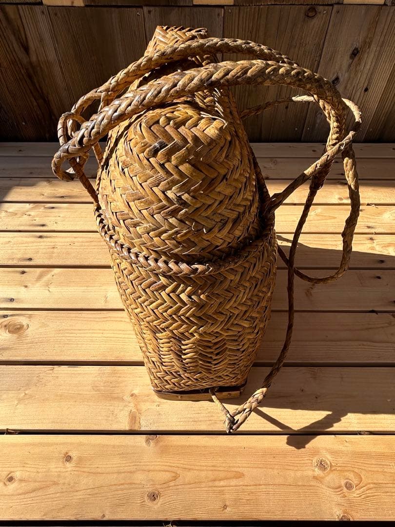 竹のリュック　天然素材 バックパック 中型