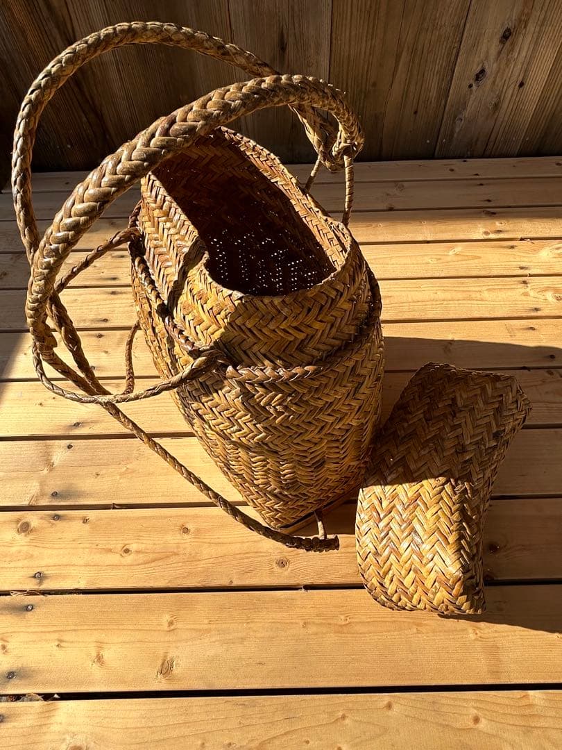 竹のリュック　天然素材 バックパック 中型