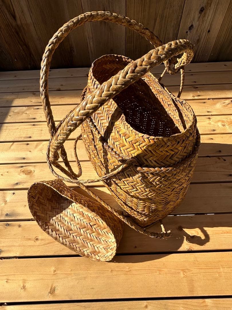 竹のリュック　天然素材 バックパック 中型