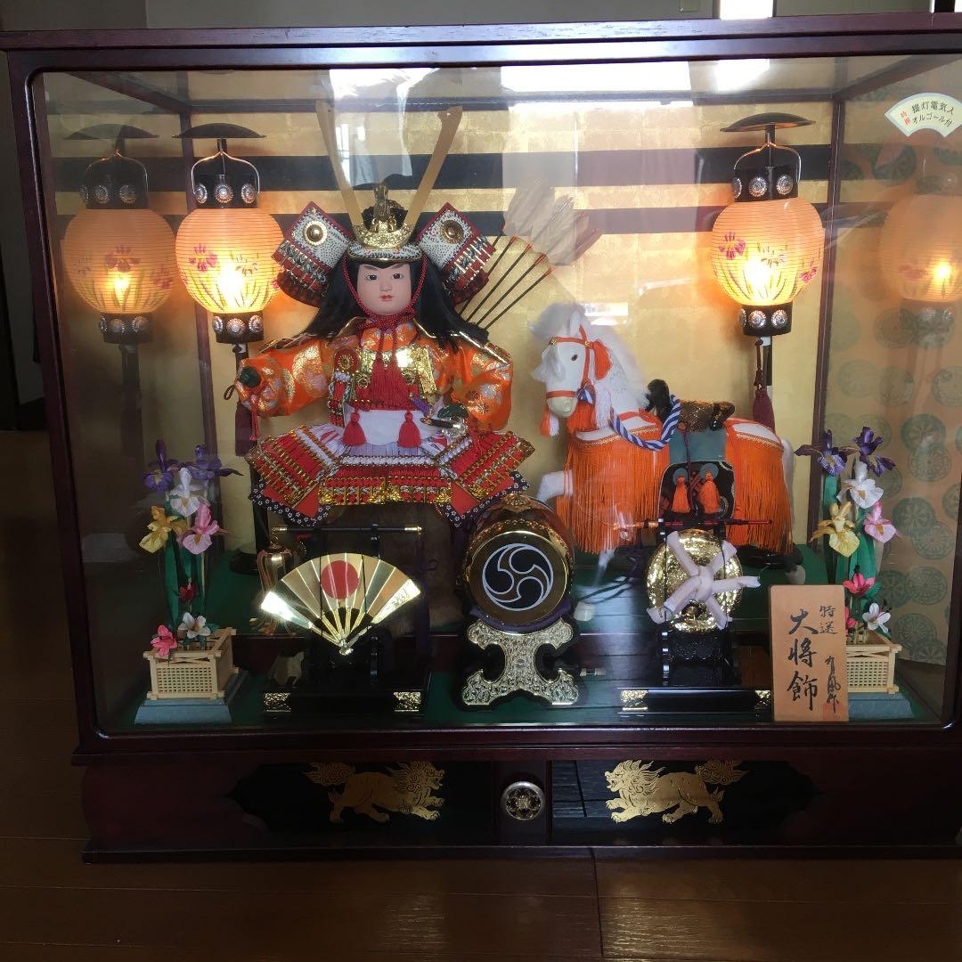 五月人形  提灯電気入りとオルゴール付き