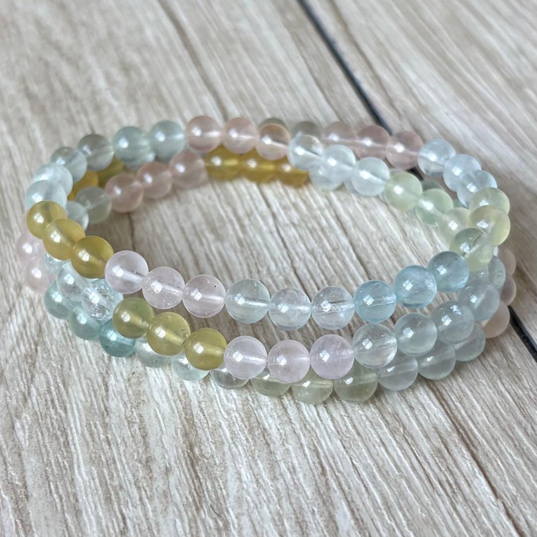 愛と癒しのパワーストーンブレスレット/ミックスベリル/パワーストーン