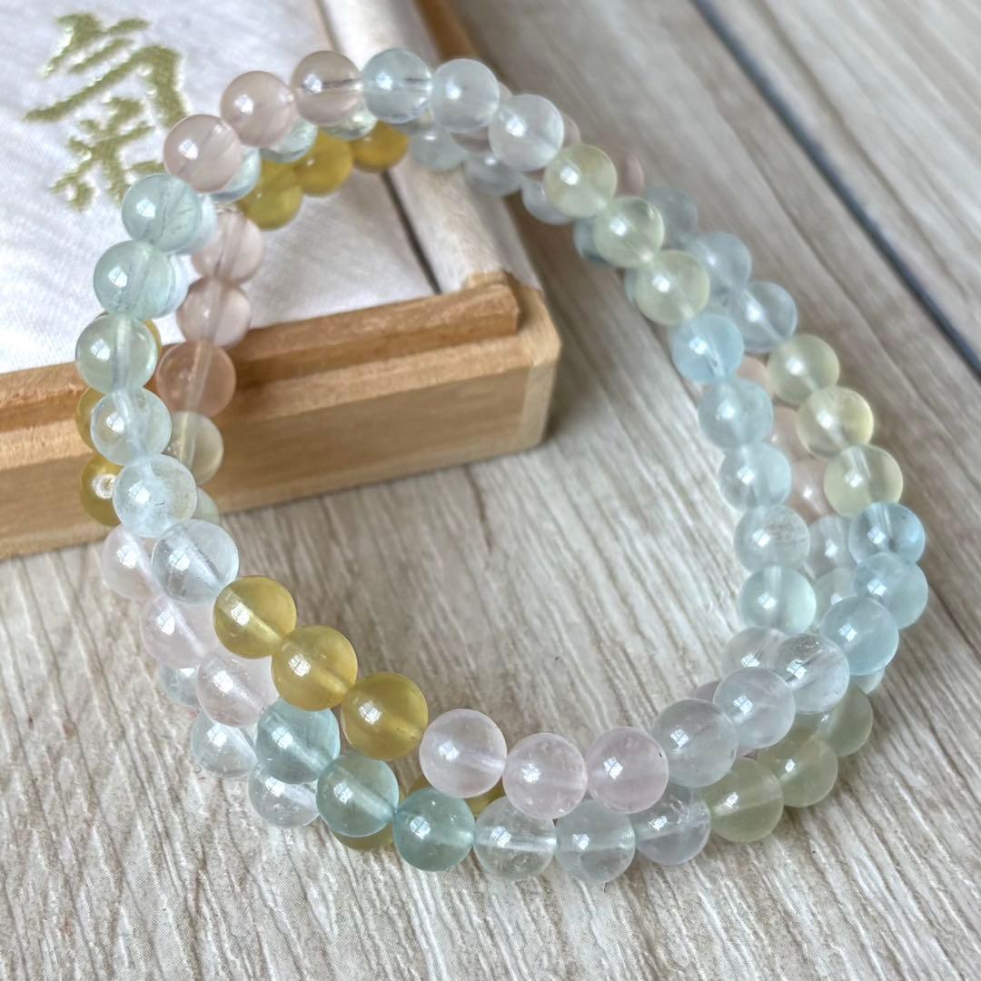 愛と癒しのパワーストーンブレスレット/ミックスベリル/パワーストーン
