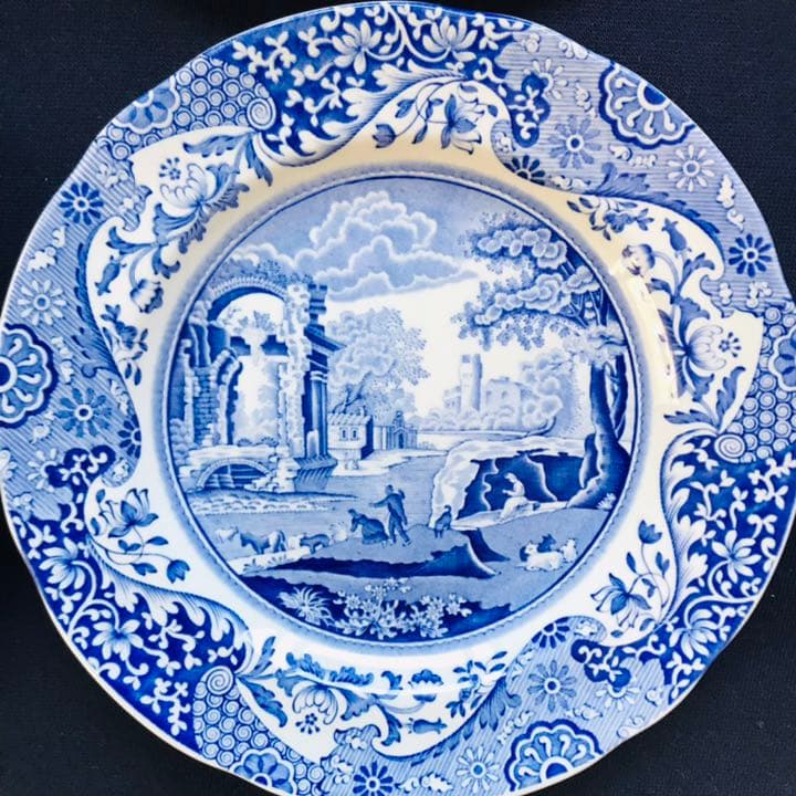 スポード  ブルーイタリアン　19cmプレート  6枚セット