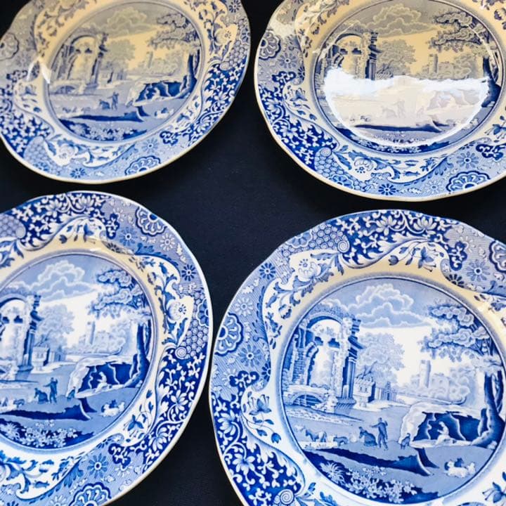 スポード  ブルーイタリアン　19cmプレート  6枚セット