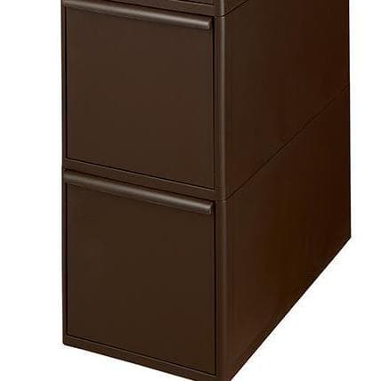 日本製 吉川国工業所　分別引出しステーション　ワイド3段　ブラウン  ホワイト