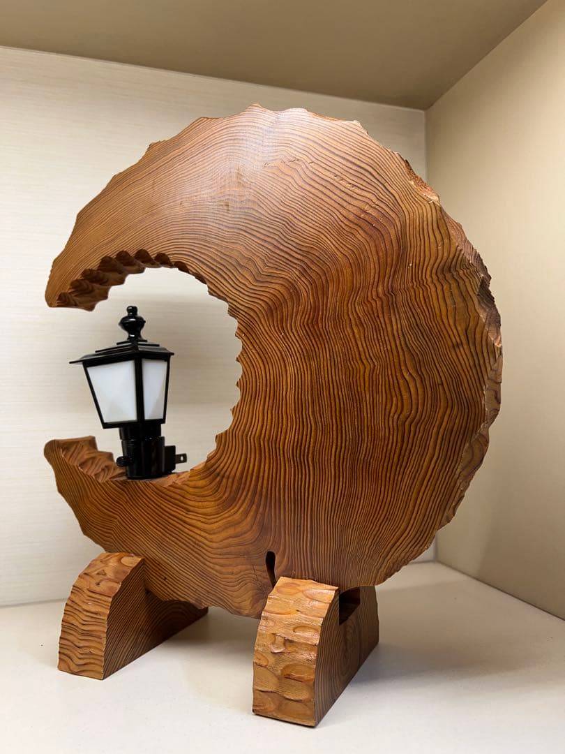 高級 天然 屋久杉 ライト インテリア オブジェ