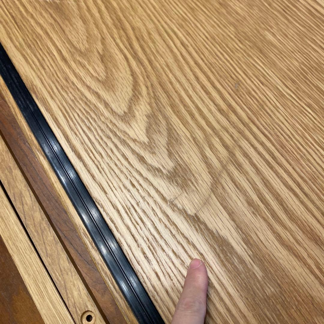 無印良品 オーク材　ステンレスユニットシェルフ用・ボックス・ガラス引き戸