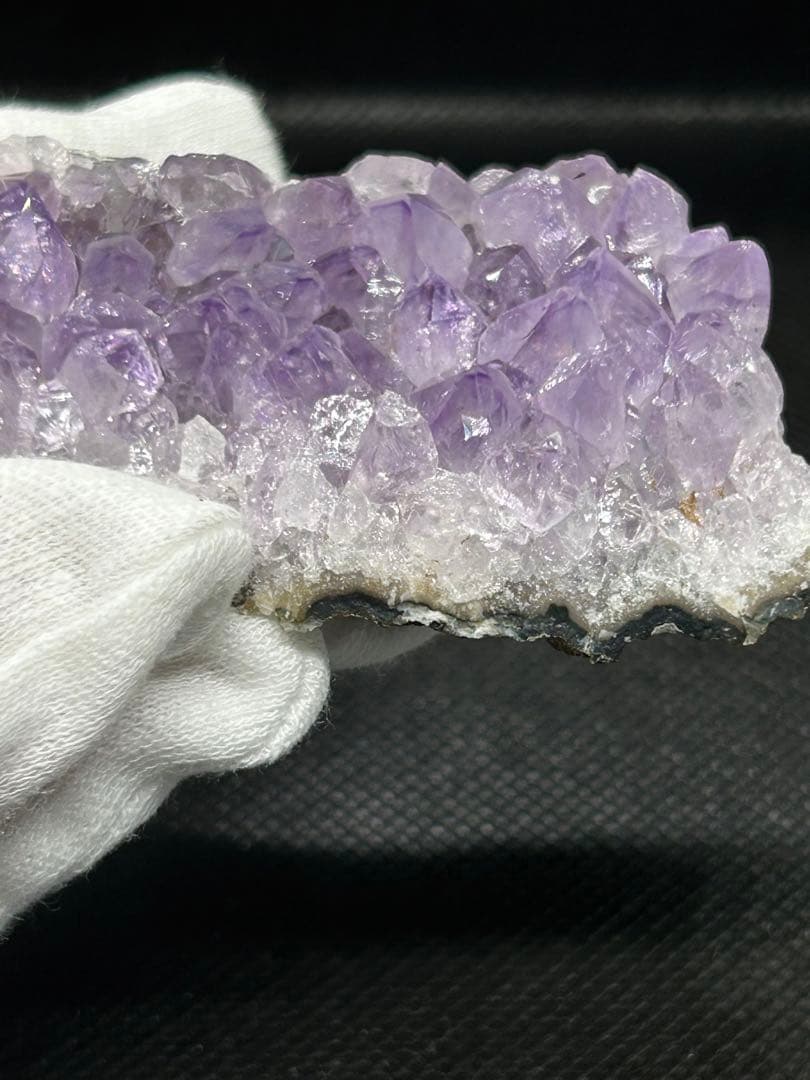 ウルグアイ産アメジストクラスター&ローズクォーツ原石390g