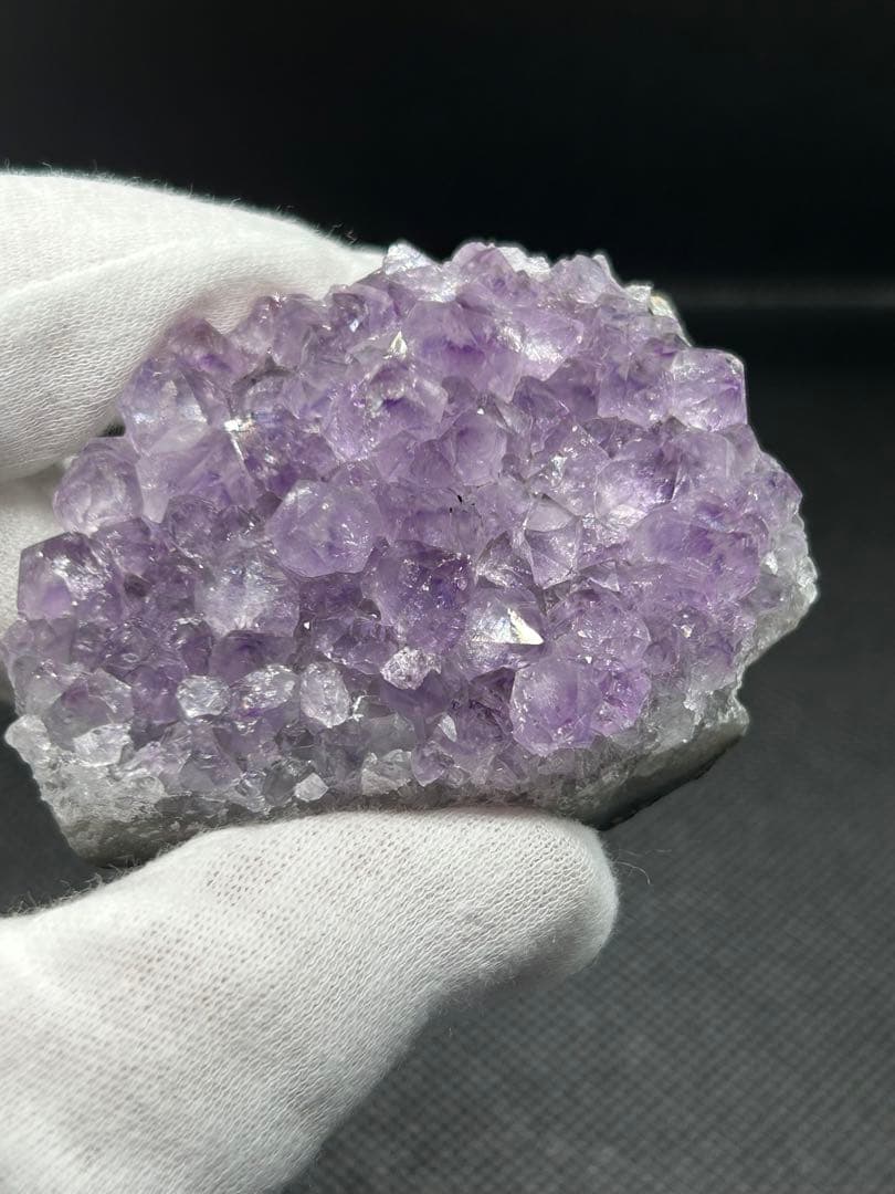 ウルグアイ産アメジストクラスター&ローズクォーツ原石390g