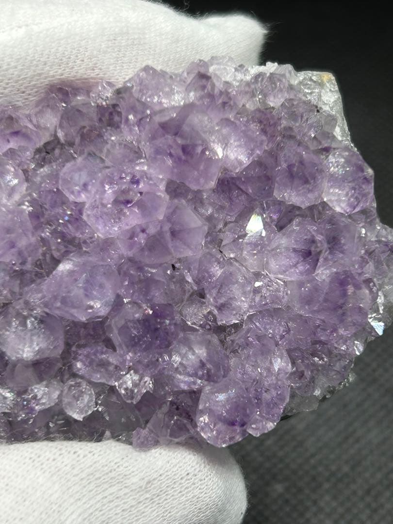 ウルグアイ産アメジストクラスター&ローズクォーツ原石390g