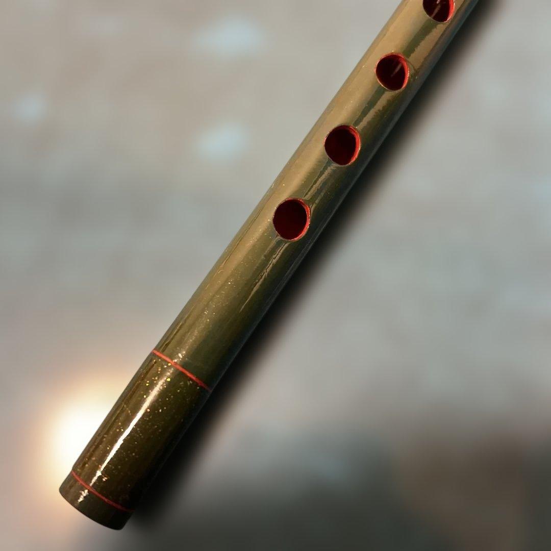 値下げ】篠笛 竹製 緑色 - メルカリ