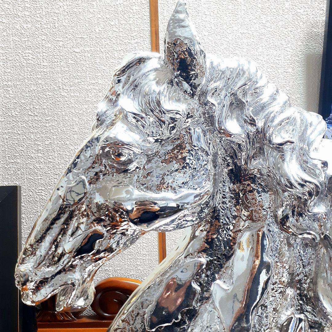 輸入雑貨　イタリアンクラッシック　『シルバーホース』　オーナメント　エレガント