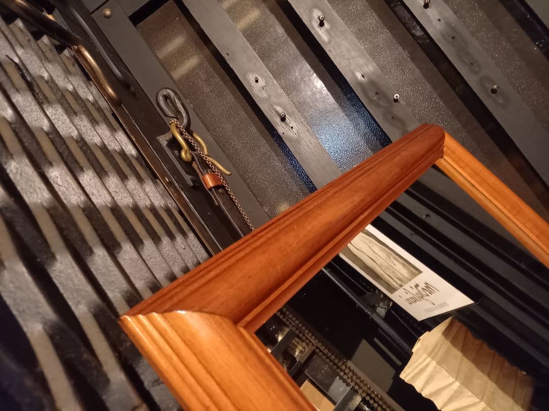 売約済　1970's　欧州　ヴィンテージ　チェリー　ウッド　木製　無垢材　全身鏡