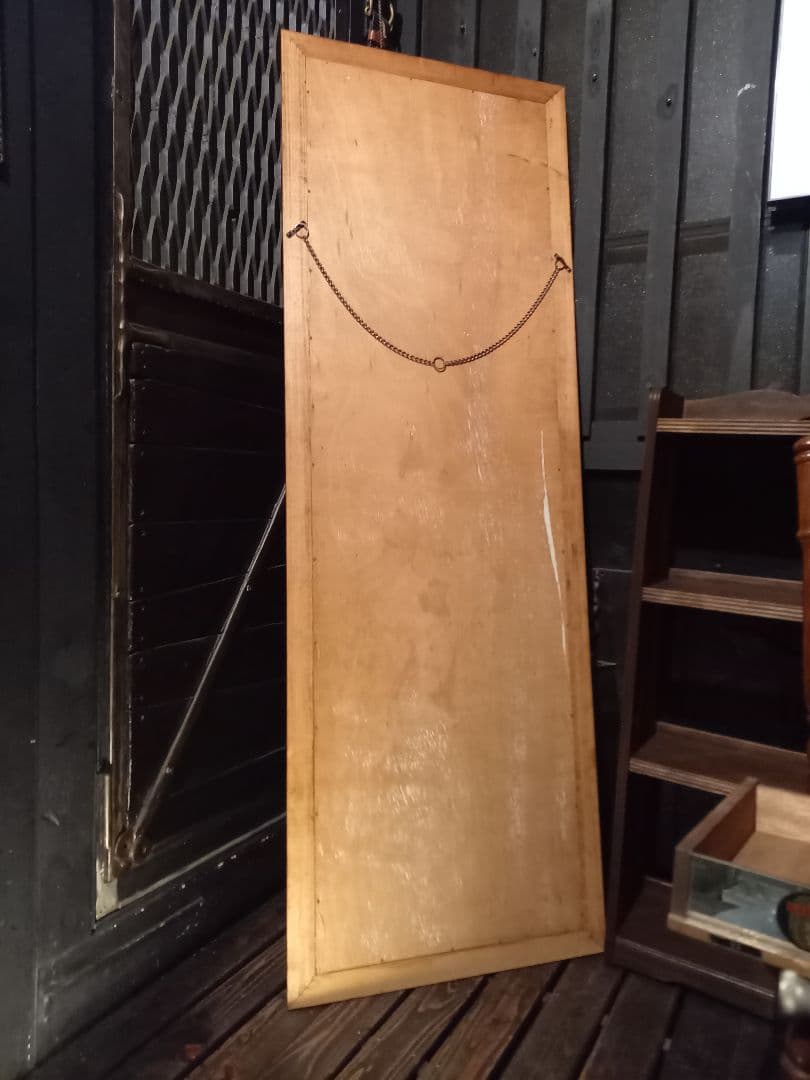 売約済　1970's　欧州　ヴィンテージ　チェリー　ウッド　木製　無垢材　全身鏡