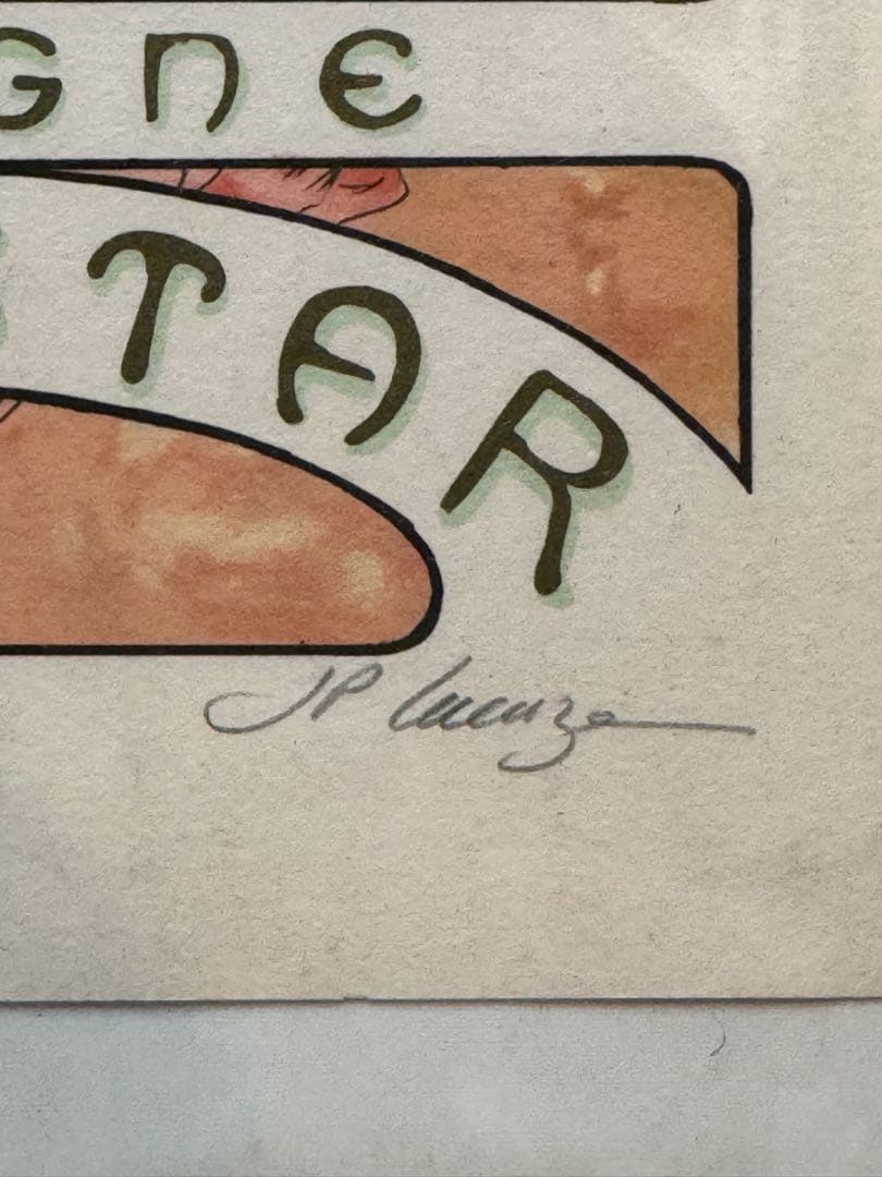 アルフォンス・ミュシャ 「ホワイトスター」 エンボスミュシャ財団承認