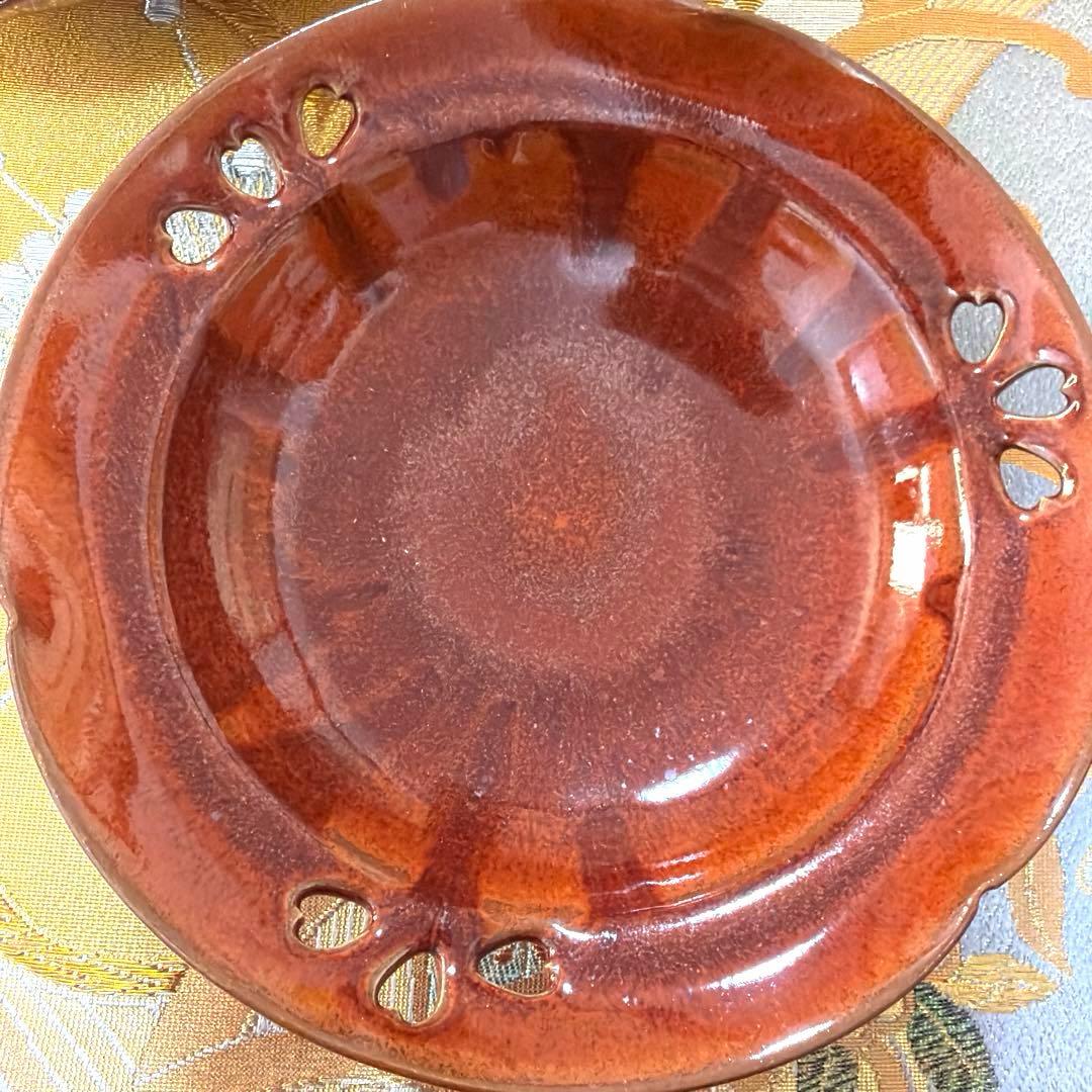 たち吉赤絵　角長皿　貝型金彩　清秀　萬珠 全18客 No.5-12