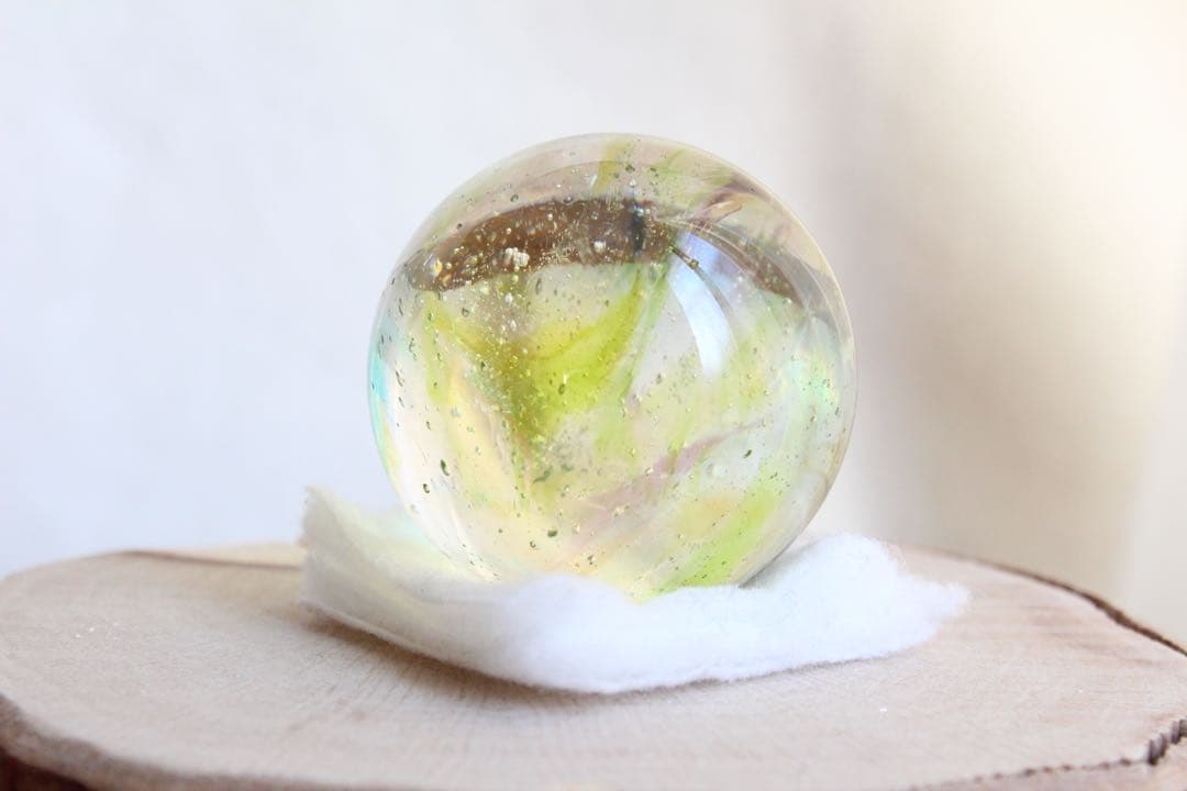 シエラネバダ産アンダラクリスタル　スフィア　マルチカラー　グリーン系