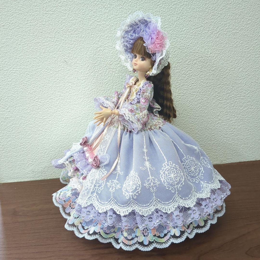 S*h様 リカちゃんハンドメイド服　ピンクと紫のドレス