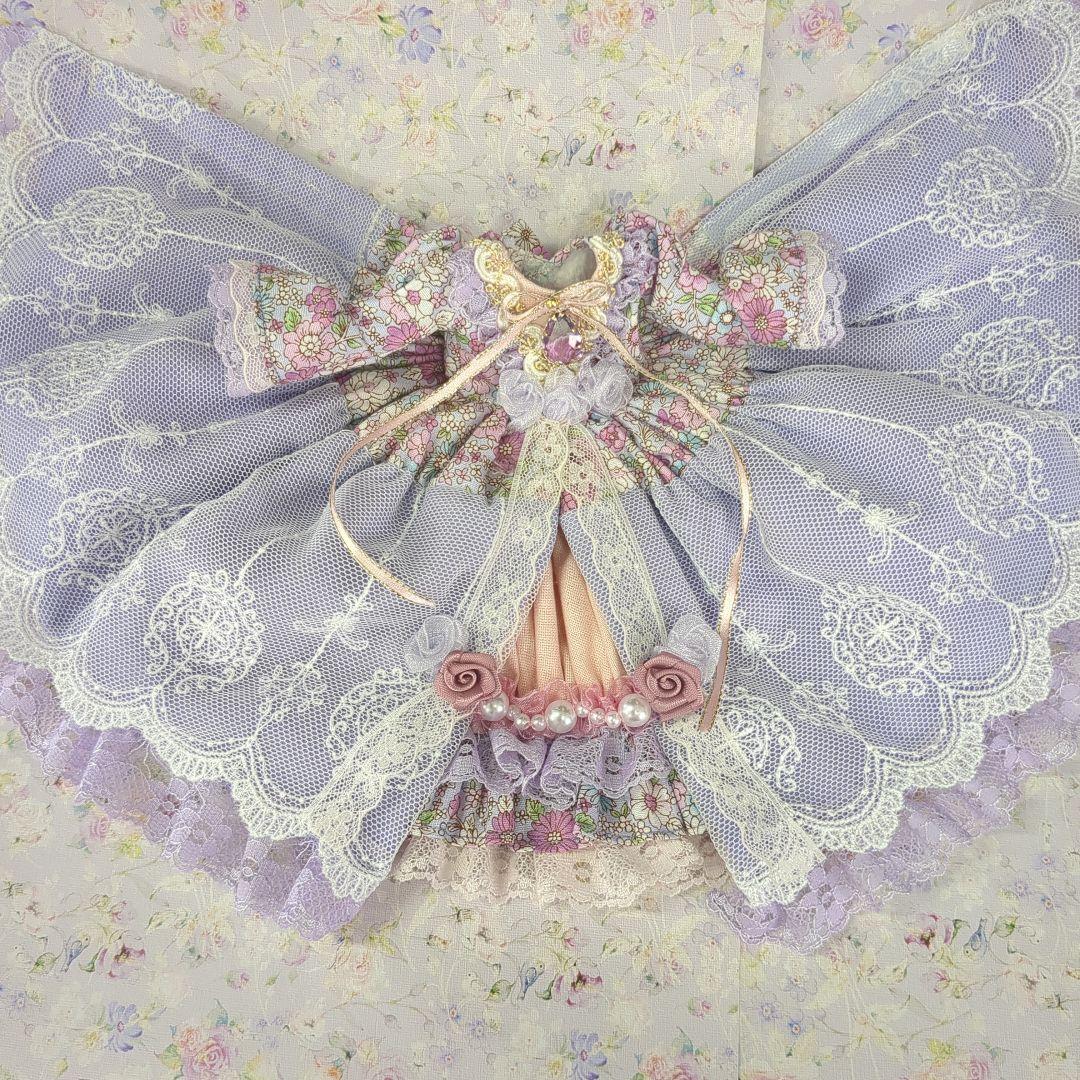 S*h様 リカちゃんハンドメイド服　ピンクと紫のドレス