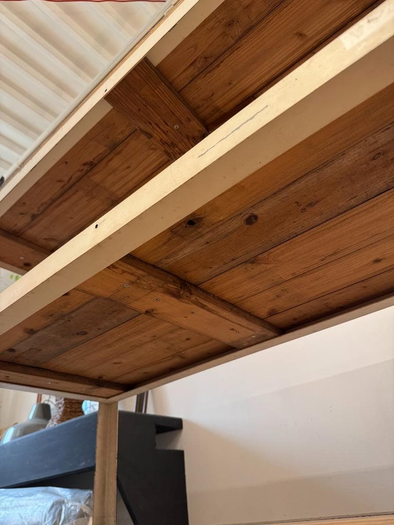 古材 オープンシェルフ アイアン スチールラック ヴィンテージ ホワイトペイント