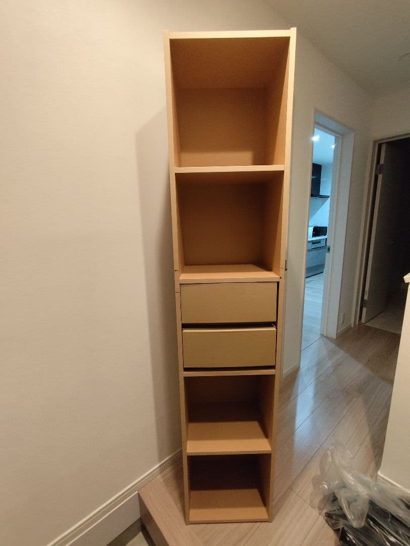 【2個セット・直接配送】 無印良品 パルプボードボックス5段 引出し付