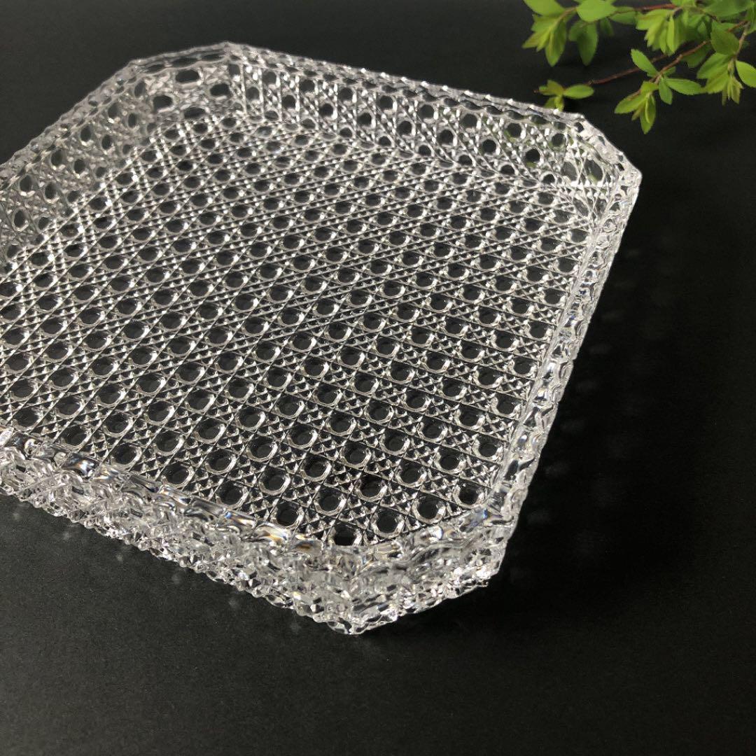 日本製和硝子 籠目八寸ガラス皿 - メルカリ