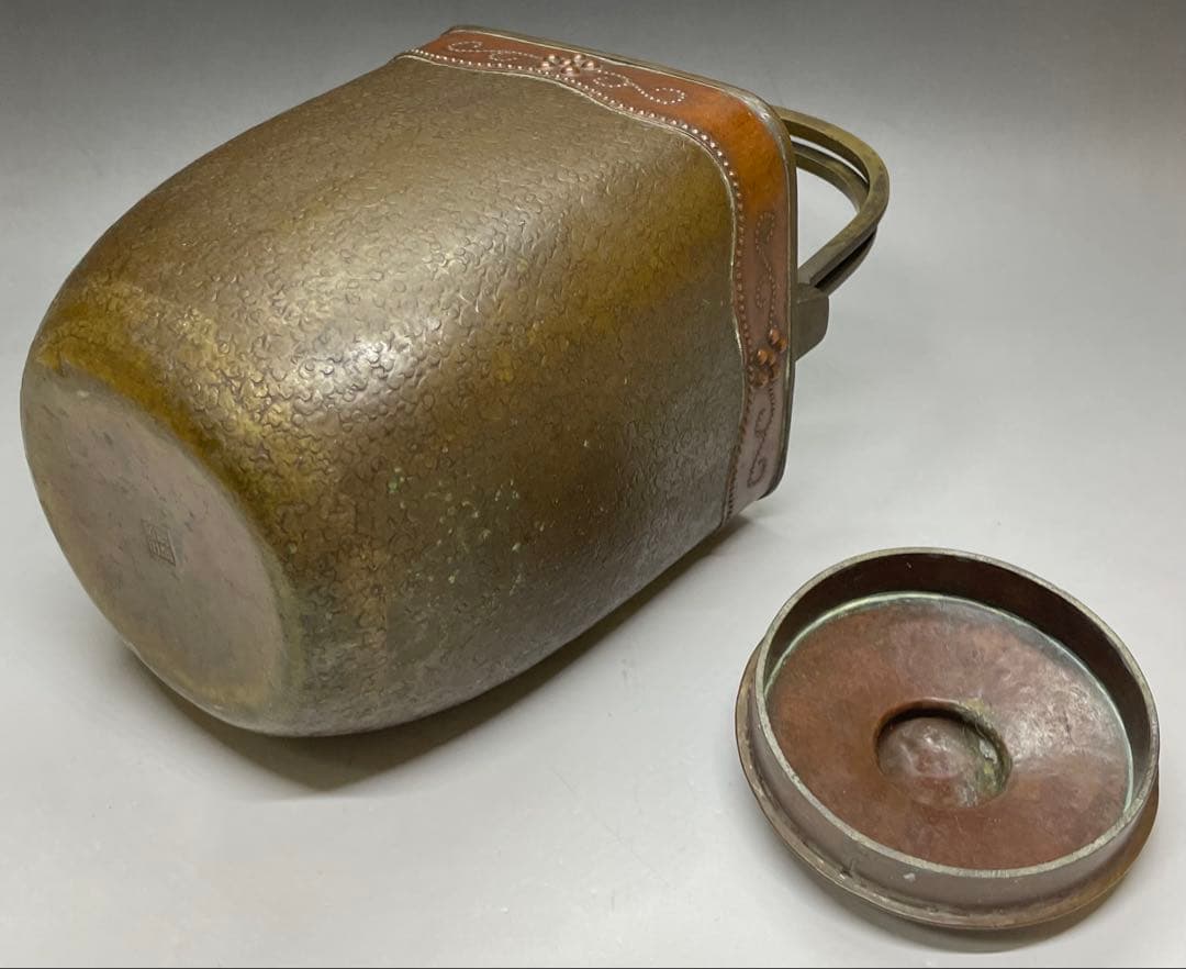 金工師 金屋五郎三郎 注水 薬缶 口蓋付 銅製 茶道具 N773 - メルカリ