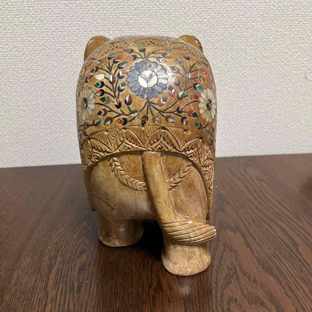 大理石　象の置物